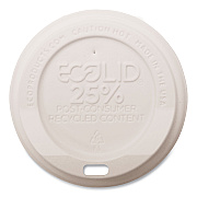 Eco-Products EcoLid 25% Recycled Content Hot Cup Lid, White, Fits 8 oz Hot Cups, 100/Pack, 10 Packs/Carton (ECOEPHL8WR)