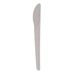 Eco-Products Plantware Compostable Cutlery, Knife, 6", White, 1,000/Carton (ECOEPS011W)