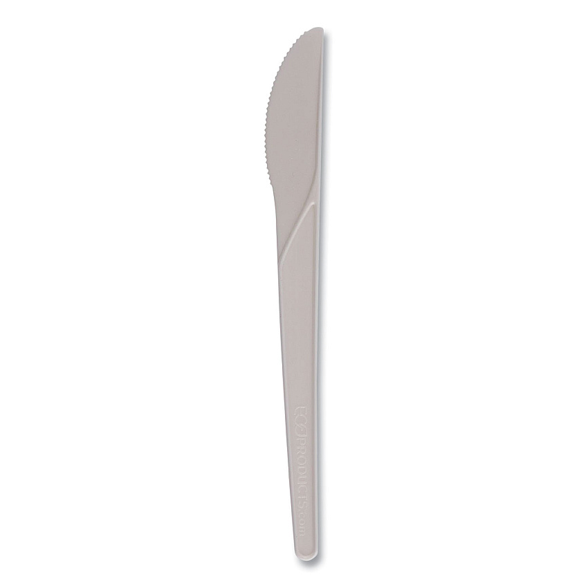 Eco-Products Plantware Compostable Cutlery, Knife, 6", White, 1,000/Carton (ECOEPS011W)