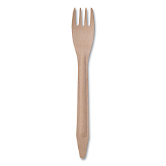 Eco-Products Wood Cutlery, Fork, Natural, 500/Carton (ECOEPS212W)