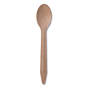 Eco-Products Wood Cutlery, Spoon, Natural, 500/Carton (ECOEPS213W)