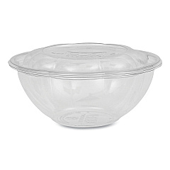 Eco-Products Renewable and Compostable Salad Bowls with Lids, 24 oz, Clear, Plastic, 50/Pack, 3 Packs/Carton (ECOEPSB24)