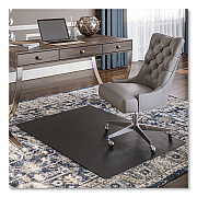 deflecto EconoMat Carpet Chair Mat, Rectangular, 36 x 48, Black (DEFCM11142BCOM)