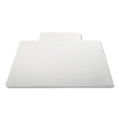 deflecto DuraMat Moderate Use Chair Mat for Low Pile Carpeting, Lipped, 45 x 53, Clear, 50/Pallet (DEFCM13233B50)