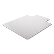 deflecto DuraMat Moderate Use Chair Mat for Low Pile Carpeting, Lipped, 45 x 53, Clear, 25/Pallet (DEFCM13233B25)