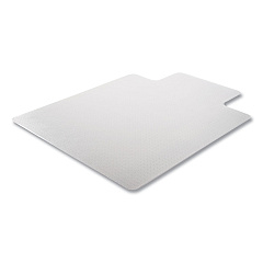 deflecto DuraMat Moderate Use Chair Mat for Low Pile Carpeting, Lipped, 45 x 53, Clear, 25/Pallet (DEFCM13233B25)