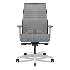 HON Ignition 2.0 4-Way Stretch Mid-Back Mesh Task Chair, 17" to 21" Seat Height, Basalt Seat, Fog Back, Designer White Base (HONI2MM2AFA25WX)