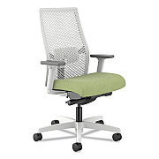 HON Ignition 2.0 Reactiv Mid-Back Task Chair, Fern Fabric Seat, Designer White Back, White Base (HONI2MR2ARH4DX)