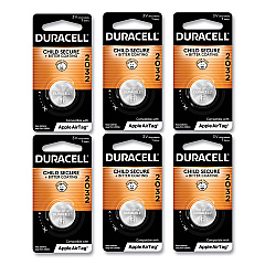 Duracell Lithium Coin Batteries With Bitterant, 2032, 6/Box (DURDL2032BPK)