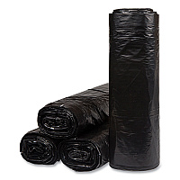 Inteplast Group Low-Density Commercial Can Liners, 60 gal, 1.2 mil, 38" x 58", Black, Interleaved Roll, 10 Bags/Roll, 10 Rolls/Carton (IBSECI385812K)