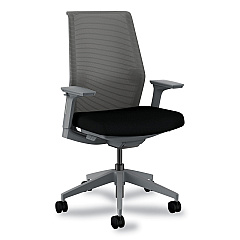 HON Cipher Mesh Back Task Chair, Supports Up to 300 lb, 15" to 20" Seat Height, Black Seat, Charcoal Back, Charcoal Base (HONCRTHSCC10LSS)