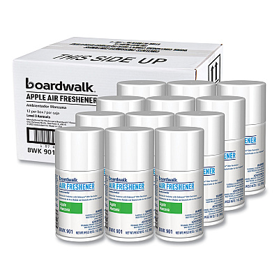 Boardwalk Metered Air Freshener Refill, Apple Harvest, 7 oz Aerosol Spray, 12/Carton (BWK901)