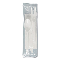 Solo Regal Mediumweight Cutlery, Individually Wrapped, Combo Kit, White, 250/Carton (SCCMOW9Y0007)