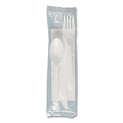 Solo Regal Mediumweight Cutlery, Individually Wrapped, Combo Kit, White, 250/Carton (SCCMOW9Y0007)