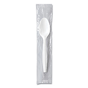 Solo Regal Mediumweight Cutlery, Individually Wrapped, Teaspoon, White, 1,000/Carton (SCCMOW30007)