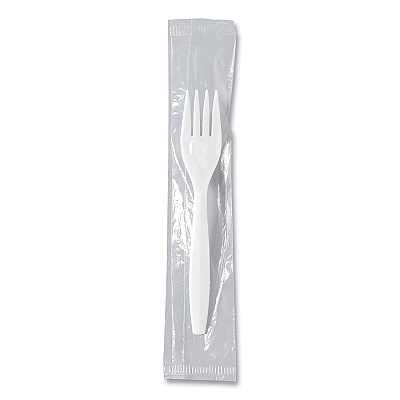 Solo Regal Mediumweight Cutlery, Individually Wrapped, Fork, White, 1,000/Carton (SCCMOW10007)