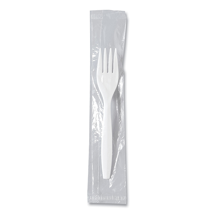 Solo Regal Mediumweight Cutlery, Individually Wrapped, Fork, White, 1,000/Carton (SCCMOW10007)