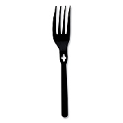 Fork WeGo Polystyrene, Fork, Black, 1000/Carton (WEG54101101)