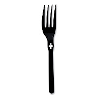 Fork WeGo Polystyrene, Fork, Black, 1000/Carton (WEG54101101)