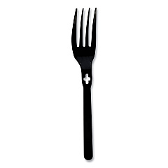 Fork WeGo Polystyrene, Fork, Black, 1000/Carton (WEG54101101)