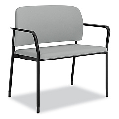 HON Accommodate Series Bariatric Chair with Arms, 33.5" x 21.5" x 32.5", Flint Seat, Flint Back, Charblack Legs (HONSB50FESX39CB)