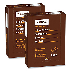 RXBAR Adult Bars, Peanut Butter Chocolate, 1.83 oz Bar, 5 Bars/Pack, 2 Packs/Carton (GRR60000770)