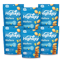 HighKey Vanilla Wafer, Vanilla, 2 oz Packet, 6/Carton (GRR60000272)
