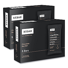 RXBAR Adult Bars, Chocolate Sea Salt, 1.83 oz Bar, 5 Bars/Box, 2 Boxes/Carton (GRR60000742)