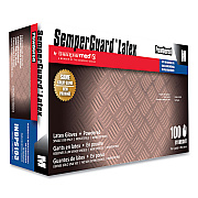 SemperGuard Latex Gloves, Cream, Medium, 100/Box, 10 Boxes/Carton (SEZINDPS103)