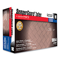 SemperGuard Latex Gloves, Cream, Medium, 100/Box, 10 Boxes/Carton (SEZINDPS103)