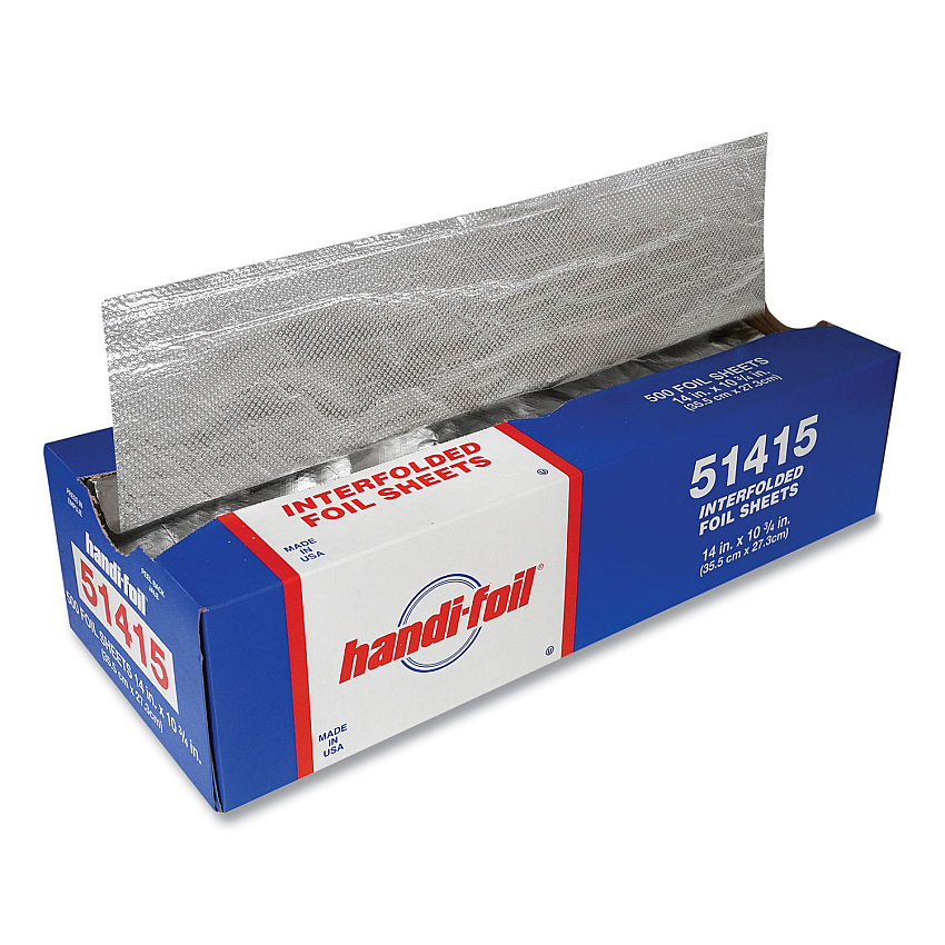 HFA Interfolded Foil Sheets, 10.75 x 14, 500 Sheets/Box, 6 Boxes/Carton (HFA51415)