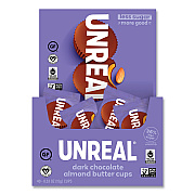 UNREAL Dark Chocolate Almond Butter Cups, 0.53 oz, Individually Wrapped, 40/Pack (GRR22002089)
