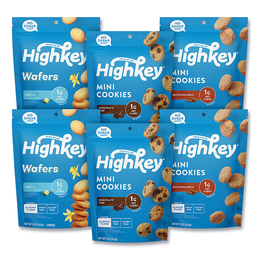 HighKey Variety Pack, Assorted Flavors, 2 oz Packet, 6/Carton (GRR60000274)