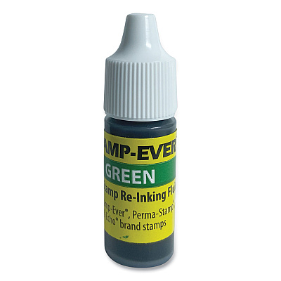 Trodat Refill Ink for Clik! and Universal Stamps, 7 mL Bottle, Green (USSIG64)