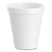 Dart Foam Drink Cups, 8 oz, White, 25/Bag, 40 Bags/Carton (DCCW8J8S)