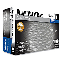 SemperGuard Latex Gloves, Cream, X-Large, 100/Box, 10 Boxes/Carton (SEZINDPS105)