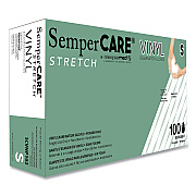 SemperCare Stretch Vinyl Examination Gloves, 100/Box, 10 Boxes/Carton (SEZSCVNP102)