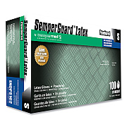 SemperGuard Latex Gloves, Cream, Small, 100/Box, 10 Boxes/Carton (SEZINDPS102)