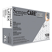 SemperCare Latex Gloves, Cream, X-Large, 100/Box, 10 Boxes/Carton (SEZSCLT105)