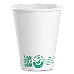 Solo Compostable Paper Hot Cups, ProPlanet Seal, 8 oz, White/Green, 1,000/Carton (SCC378PLAPLANET)