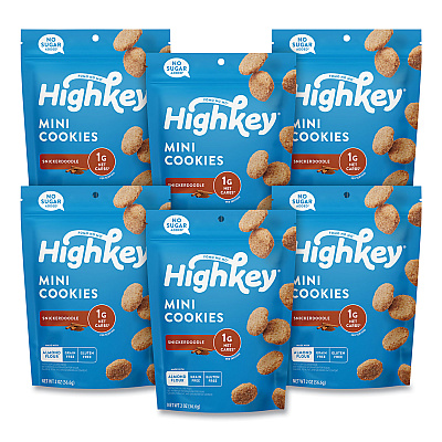 HighKey Snickerdoodle Cookies, Snickerdoodle, 2 oz Bag, 6/Carton (GRR60000271)