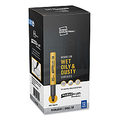 Avery MARKS A LOT UltraDuty Permanent Markers, Medium Chisel Tip, Black, 12/Box (AVE29842)