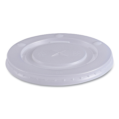 Boardwalk Deerfield Cold Cup Lids, Fits 12 oz to 20 oz Cups, Clear, Plastic, 50/Pack, 20 Packs/Carton (BWKDEERCLIDW)