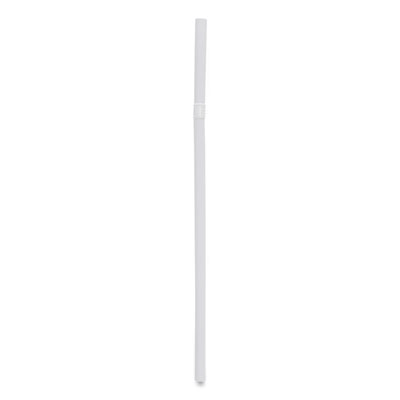 Boardwalk Flexible Wrapped Straws, 7.75", Plastic, White, 500/Pack, 20 Packs/Carton (BWKFSTW775W25)