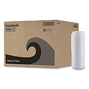 Boardwalk Hot Cup Lids, Fits 8 oz Hot Cups, White, 50/Sleeve, 20 Sleeves/Carton (BWKHOTWH8)