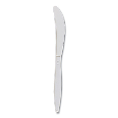 Boardwalk Mediumweight Polypropylene Cutlery, Knife, White, 1000/Carton (BWKKNIFEMWPP)