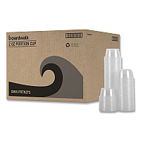 Boardwalk Souffle/Portion Cups, 2 oz, Polypropylene, Clear, 20 Cups/Sleeve, 125 Sleeves/Carton (BWKPRTN2TS)