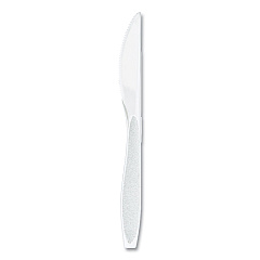 Solo Impress Heavyweight Full-Length Polystyrene Cutlery, Knife, White, 100/Box, 10 Boxes/Carton (SCCHSWKX0007)