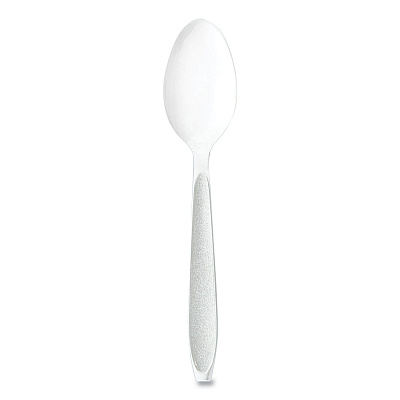 Solo Impress Heavyweight Full-Length Polystyrene Cutlery, Teaspoon, White, 100/Box, 10 Boxes/Carton (SCCHSWTX0007)