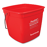 Boardwalk PuraPail, 6 qt, Polypropylene, Red/White (BWK6QTREDBKT)